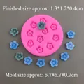 10-fach Silikonform Kirschblüte für DIY Fondant und Kuchendekoration aus Silikon - 10-Fach Mini Kirsch-/Pflaumenblütenform / Rosa