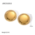 Orecchini a disco da 4,0 cm placcati in oro 18k con intarsio di strass scintillanti - Oro