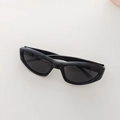 Occhiali da sole Y2K per bambini, stile vintage cat-eye nero con montatura sportiva - Nero