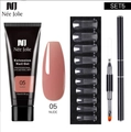 Solid nail extension gel set 5 featuring 15ml nude pink gel and application tools - 3-Piece Set 05-Nude