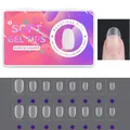 Short matte almond false nails set with 420 pieces in 15 sizes sizing chart included - 420pcs Frosted Traceless 15 Sizes Nail Tips-09