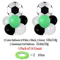 14pcs Soccer party balloon set with latex and foil balloons for birthday decoration - Soccer Latex and Foil Balloon Set