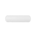 Minimalist white cylindrical pencil box with embossed PENCIL BOX text on matte surface - Round Pencil Box / White