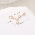 14K vergoldeter Krebs-Sternzeichen-Anhänger mit Zirkonia für DIY-Schmuck, 23,8 mm - Krebs