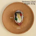 Realistic artificial oyster keychain model with detailed texture and 6cm size specs - Sauced Oyster with Veggie - No Hook