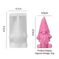 Pink gnome silicone mold with clover pattern for DIY Easter and Christmas crafts - Shamrock Gift Gnome