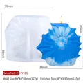 Moule en silicone en forme de conque pour bougies avec détail de dégradé bleu - Conque C (HY-86)