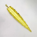 Porte-encens élégant en forme de feuille dorée avec texture détaillée pour déco - Feuille Flèche Dorée