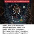 Size chart for Christmas snowman static window stickers with UV color printing details - Small Size【40*50CM】