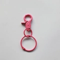Pink metal lobster clasp accessory for DIY keychain and bag hardware charms - Rose Red