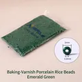 Green 2mm glass seed beads for DIY jewelry making with 0.8mm hole size detail - Emerald Green 2mm