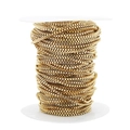 18k gold-plated stainless steel box chain wound on a white spool for DIY jewelry making - 2mm Box Chain / Gold