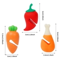 Silicone carrot, chili, and chicken leg pot lid lifters for spill prevention - Carrot+Chili+Drumstick Set