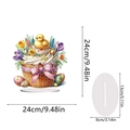 Oster-Acryl-Küken-Diamantmalerei-Aufsteller mit Größenangaben in 24x24cm Maßen - Küken Cupcake (Stil 31)