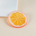 Realistic orange slice PVC food model with vivid texture for photography props - 6CM Diameter / Orange