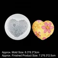 Stampo in silicone cuore fiore per sapone artigianale e creazioni in cioccolato - Trasparente