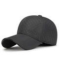 Gorra de béisbol acolchada gris oscuro para hombre con orejeras y bordado SPORT - Ajustable / Gris