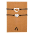 Braccialetti madre e figlia con ciondoli a cuore incisi su cartoncino in carta kraft - Madre Figlia Cuore(ZJ7054)