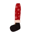 Housses de pieds de chaise de Noël avec motifs de flocons et boucle de ceinture noire - Style Bottes d'Elfe de Noël (F-W219 Couvre-pied de Table à Ceinture)