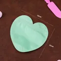 Light green heart-shaped macaron resealable plastic bag measuring 10cm by 10cm - 10*10CM / Light Green