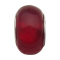 Deep red crystal spacer bead with silver rim for DIY bracelets and jewelry - Opal Style (13286)
