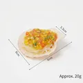 Realistic PVC garlic scallop keychain model for bags, 6cm x 3.3cm realistic food ornament - Garlic Vermicelli Scallop-Model