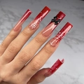 JP3449-Red Nude Gradient Bow