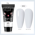 White solid extension nail gel 30g with glossy and matte top coat effects comparison - 30ml 02 White