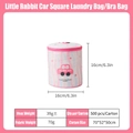 Cylindrical pink rabbit pattern lingerie wash bag for bras prevents deformation - Pink Car (Bra Bag 16*16cm)