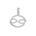 Minimalist silver titanium steel Cancer zodiac symbol pendant necklace for women - Cancer - Steel