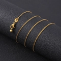 Bubble DIY gold-plated balloon letter necklace with shiny O-chain and lobster clasp - Stainless Steel Cross Chain 50cm / Gold