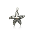 Ciondolo a forma di stella marina argento vintage in lega per gioielli fai-da-te - Stella Marina Grande (23×25mm)