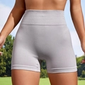 Pantaloncini da yoga grigio chiaro senza cuciture a vita alta con effetto push-up per fitness - Taglia S / Pantaloni e gonne / Grigio chiaro