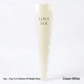 Cream white single rose flower packaging sleeves with Love You print 50 pieces - Mermaid Single Bag-Cream White / 50 Sheets/Pack