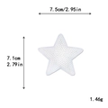 White star sequin patch applique measuring 7.5x7.1cm for DIY clothing decoration - White Star*Small Size (Laser) #32