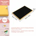 Wall-mounted black velvet jewelry display board with gold frame and accessory tools - Jewelry Background Board (Black Velvet) 48*33*2CM