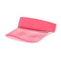 Detail of rose pink sun visor hat with translucent PVC brim and fabric headband - M(56-58cm) / Rose Red