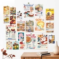 Set of vintage food posters and baking advertisements for retro kitchen wall decor - Sweet Baking 20Pcs