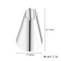 Star shaped stainless steel icing nozzle for cake decorating with 17.8mm base - Design No.9