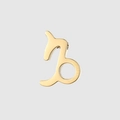Gouden roestvrijstalen Steenbok sterrenbeeld hanger voor DIY kettingen en armbanden - Capricorn Style (YP25238) / 1 Stuk / Goud