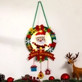 DIY Christmas felt wreath with Santa and LED lights, festive hanging decoration - Santa Claus (With Lights)