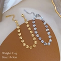 Dettaglio del bracciale a catena in acciaio inossidabile con lunghezza 17+3cm e peso 2,4g - Oro