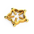 Adjustable flower-shaped non-piercing gold nipple clip with five tightening bolts - Plum Blossom - Gold