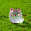 Cute pink and purple gradient luminous resin cat figurine for desktop decoration - Rose Pink (Long Tail Kitten)
