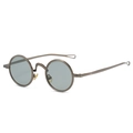 Retro Punk Sonnenbrille mit Metallrahmen und hohlen Bügelenden in Tropfenform - Gunmetal Rahmen Graue Gläser Polarisiert C8