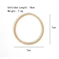 Goldenes Federstahl-Therapiearmband mit 18 cm Länge und 7 g Gewicht für Handgelenk - Schlank Gerade Gold / Gold