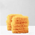 Pair of bright yellow long plush microfiber cleaning duster heads in square shape - Orange Double-Sided Refills (10Pcs)