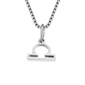 Silver stainless steel Libra zodiac constellation pendant necklace with durable box chain - Libra / Steel