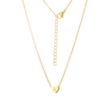 Collier à pendentif cœur doré poli avec lettre A gravée et chaîne réglable de qualité - Lettre A / Or