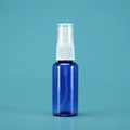 Empty 60ml blue plastic spray bottle for perfume and toner with a transparent nozzle - 30ml / Blue Bottle White Spray